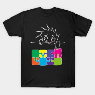 Cute character and puzzles T-Shirt